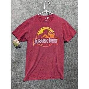 Jurassic Park T Shirt Boys Youth Size S Red Graphic Dino Movie Tee